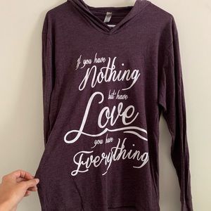 Light hoodie pullover.